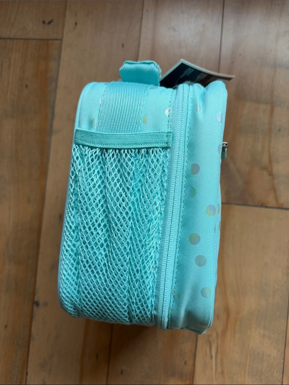 BRAND NEW Pottery Barn Teen Gear Up Turquoise Polka Dot Lunch Bag